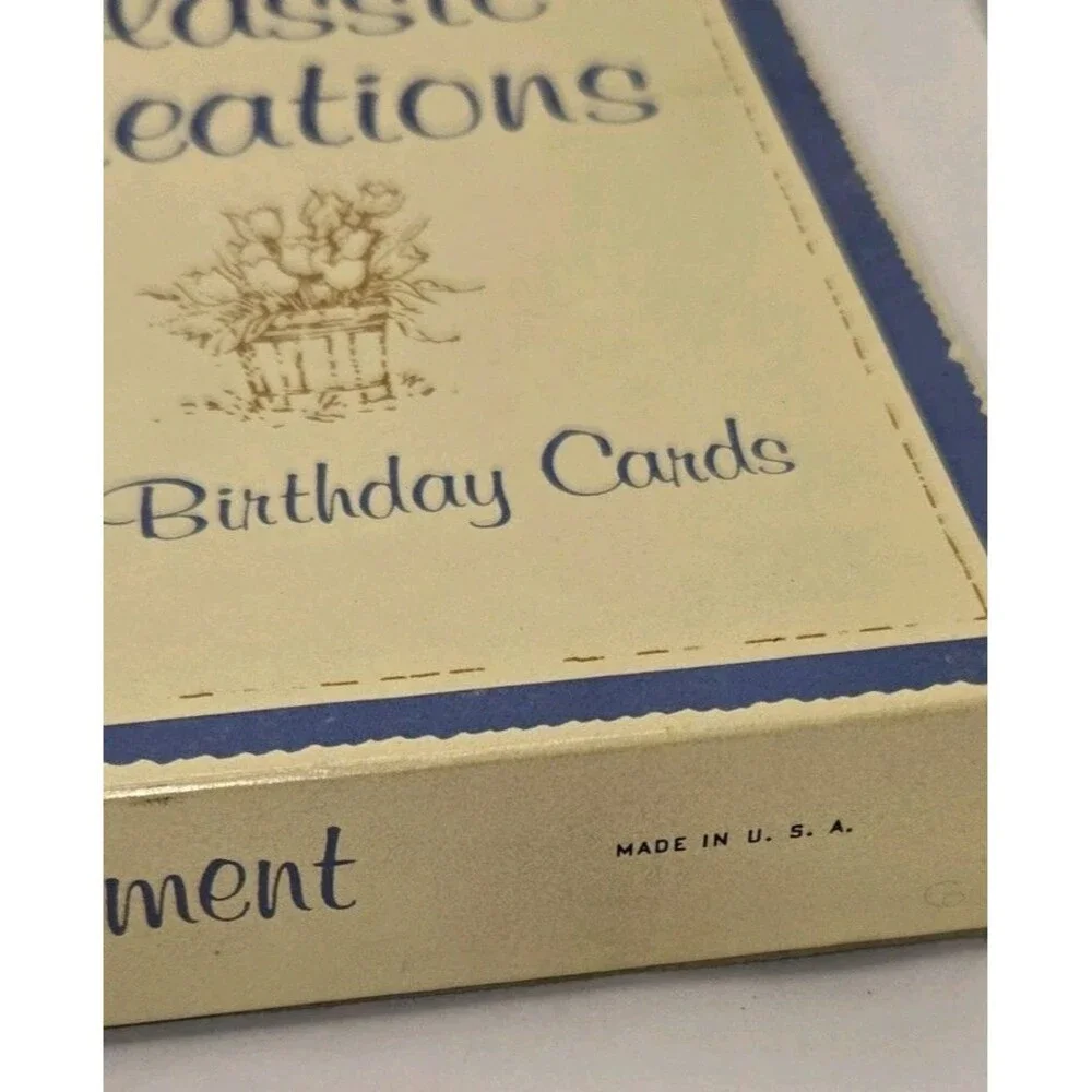 35 Vintage Birthday Cards with Envelopes Made in USA Unused